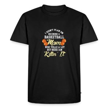 Maman basketball - T-shirt Premium bio Homme - noir - Devant - Nico (187cm)