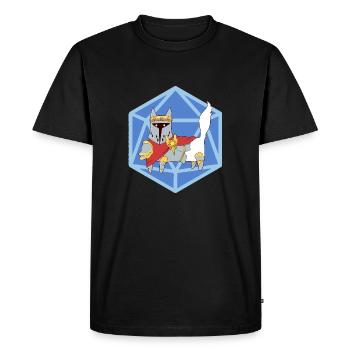 paladin miaule - T-shirt Premium bio Homme - noir - Devant - Nico (187cm)