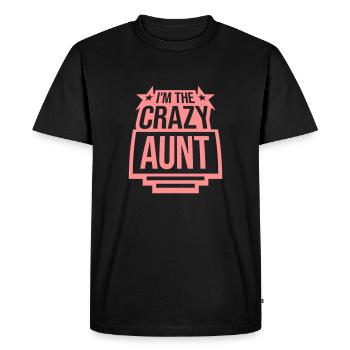 at The Crazy Aunt - Men's Premium Organic T-Shirt - black - Front - Nico (187cm)