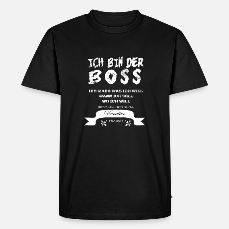 Witziger Spruch Veronika - Männer Premium Bio T-Shirt - Schwarz