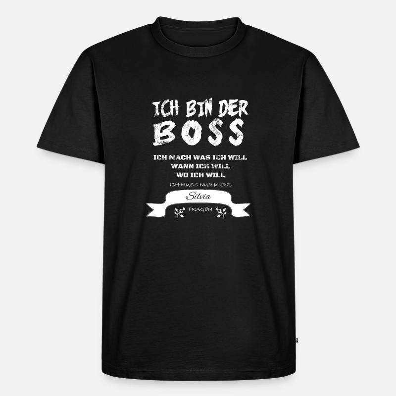 Spruch Silvia - Männer Premium Bio T-Shirt - Schwarz