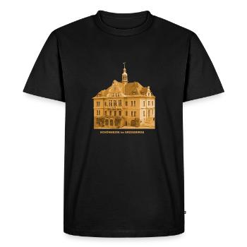 Hôtel de ville de Schönheide Erzgebirge Saxe - T-shirt Premium bio Homme - noir - Devant - Nico (187cm)