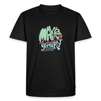 Make music every day graphique pour musicien - T-shirt Premium bio Homme - noir - Devant - Nico (187cm)