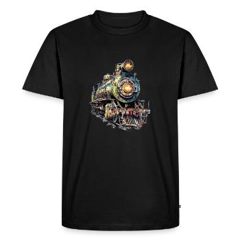 The steam locomotive was a technological innovation - Men's Premium Organic T-Shirt - black - Front - Nico (187cm)