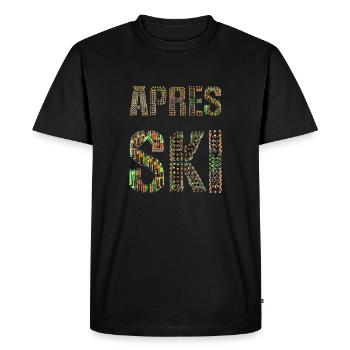 Après-ski - T-shirt Premium bio Homme - noir - Devant - Nico (187cm)