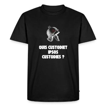 Quis custodiet ipsos custodies? Centurion style. - T-shirt Premium bio Homme - noir - Devant - Nico (187cm)