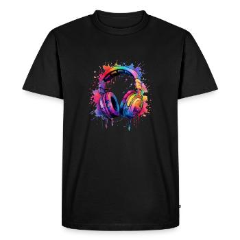 Headset Design for Gamers & Gamers Music & Musicians - Men's Premium Organic T-Shirt - black - Front - Nico (187cm)