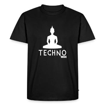 Musique techno - T-shirt Premium bio Homme - noir - Devant - Nico (187cm)