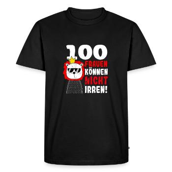 100 femmes ne peuvent pas se tromper ! - T-shirt Premium bio Homme - noir - Devant - Nico (187cm)