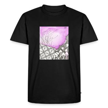 Confusion 38 - Men's Premium Organic T-Shirt - black - Front - Nico (187cm)