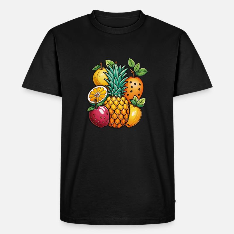 Früchtchen - Männer Premium Bio T-Shirt - Schwarz