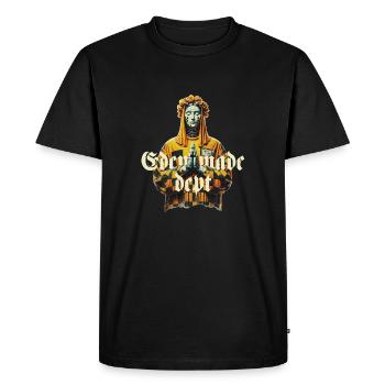 "Eden made dept" crash test dummy - streetwear - Men's Premium Organic T-Shirt - black - Front - Nico (187cm)