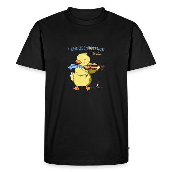 I Choose Violin - Men's Premium Organic T-Shirt - black - Front - Nico (187cm)