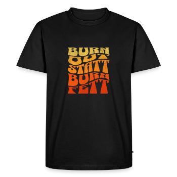 Brûler au lieu de brûler les graisses - T-shirt Premium bio Homme - noir - Devant - Nico (187cm)