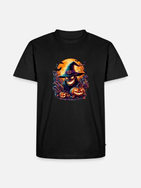 Halloween-1 - Männer Premium Bio T-Shirt - Schwarz