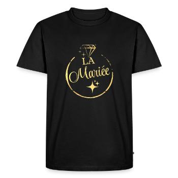 la mariée doré - T-shirt Premium bio Homme - noir - Devant - Nico (187cm)