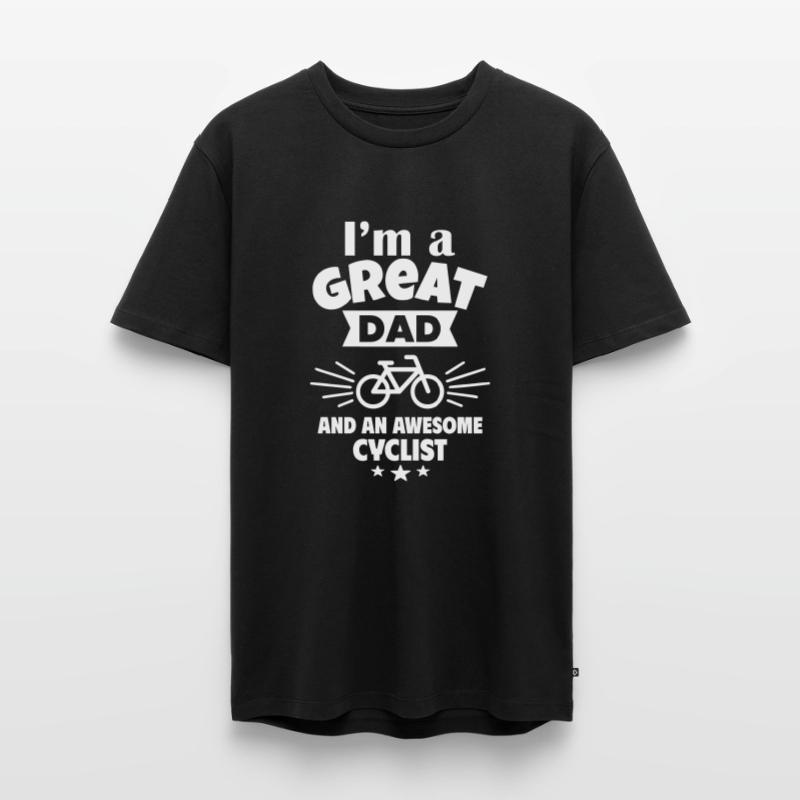 Ich bin ein toller Papa und ein starker Radfahrer Männer Premium Bio T-Shirt