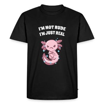 Je ne suis pas impoli je suis vraiment sarcastique - T-shirt Premium bio Homme - noir - Devant - Nico (187cm)