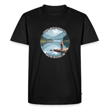 Angler Fishing Fishing - Men's Premium Organic T-Shirt - black - Front - Nico (187cm)