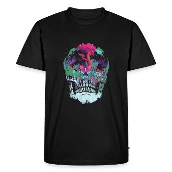 Skull nature - T-shirt Premium bio Homme - noir - Devant - Nico (187cm)
