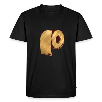 Le papier toilette doré corona doré - T-shirt Premium bio Homme - noir - Devant - Nico (187cm)