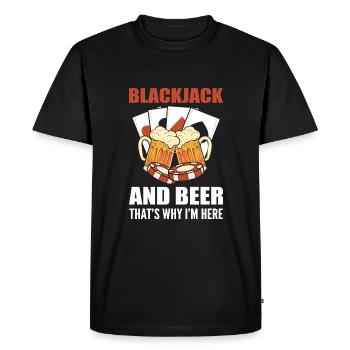 Blackjack Blackjack Beer - Men's Premium Organic T-Shirt - black - Front - Nico (187cm)