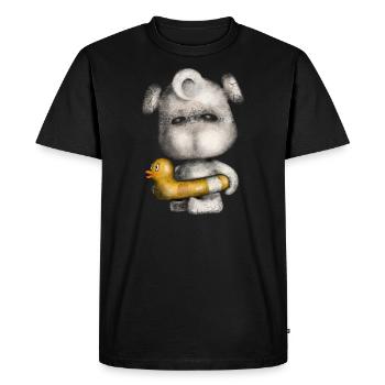 Vie à la plage - T-shirt Premium bio Homme - noir - Devant - Nico (187cm)