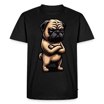 Pug Pugs Pug Owners Pug Lovers Pug Keepers - Men's Premium Organic T-Shirt - black - Front - Nico (187cm)
