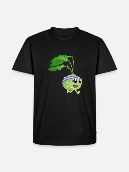 Fitness Kohlrabi - Men's Premium Organic T-Shirt - black