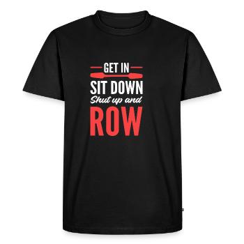 Tais-toi et rame le poison de l’athlète - T-shirt Premium bio Homme - noir - Devant - Nico (187cm)