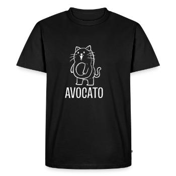 Avocato Nutritionniste Cadeau - T-shirt Premium bio Homme - noir - Devant - Nico (187cm)