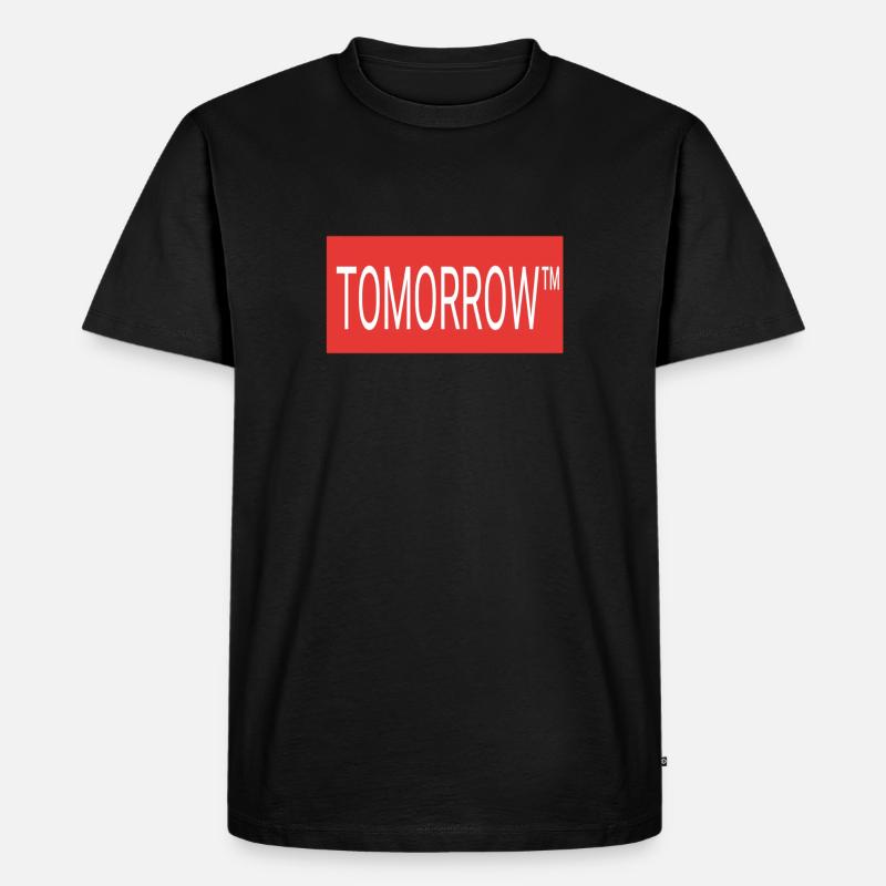 TOMORROW - Männer Premium Bio T-Shirt - Schwarz
