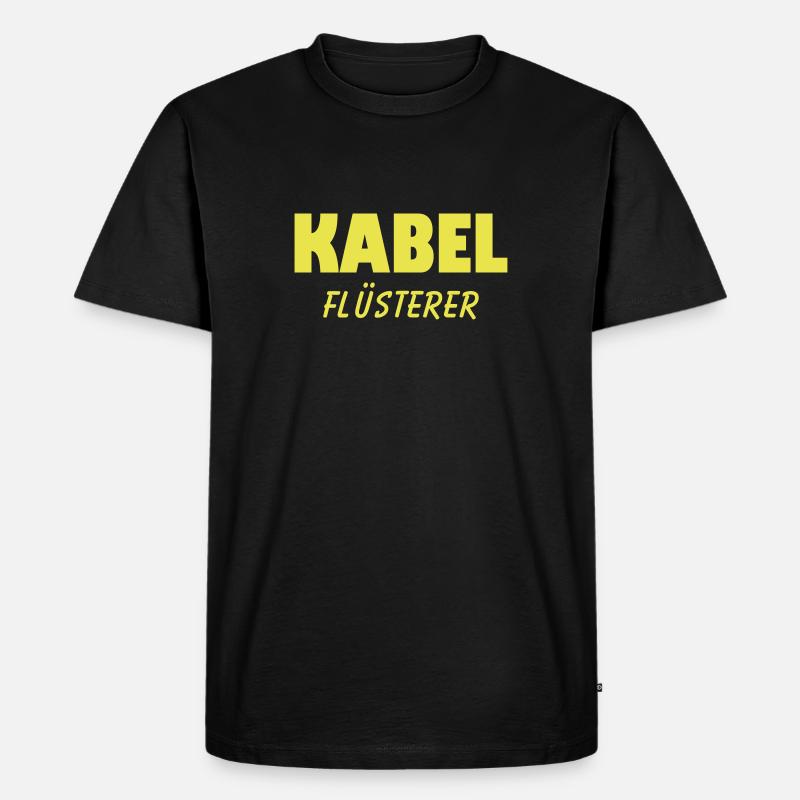 kabel flüsterer - Männer Premium Bio T-Shirt - Schwarz