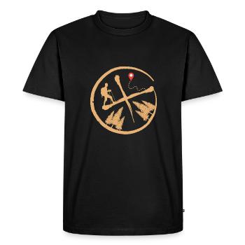 Geocache Scavenger Hunt Outdoor-Life Hiking World - Men's Premium Organic T-Shirt - black - Front - Nico (187cm)
