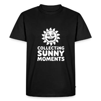 Moments d’été ensoleillés Vibrations Soleil d’été - T-shirt Premium bio Homme - noir - Devant - Nico (187cm)