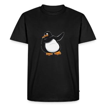 pingouin tamponnant - pingouin - T-shirt Premium bio Homme - noir - Devant - Nico (187cm)