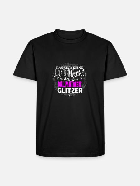 DALMATINER Glitzer - Männer Premium Bio T-Shirt - Schwarz