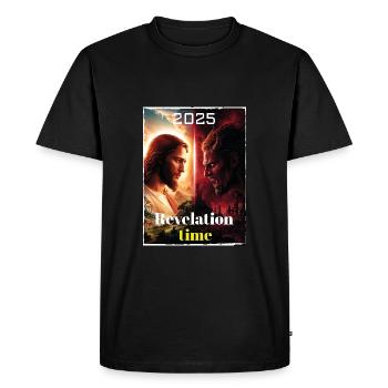 2025 Time of revelation - T-shirt Premium bio Homme - noir - Devant - Nico (187cm)