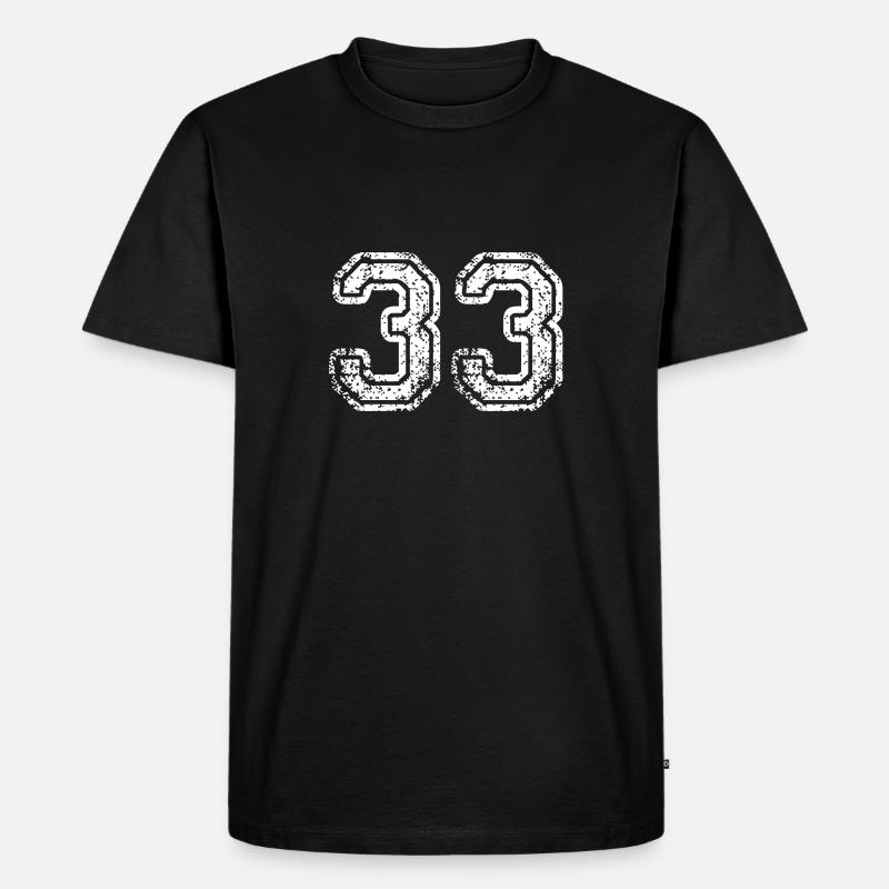 33 - Männer Premium Bio T-Shirt - Schwarz