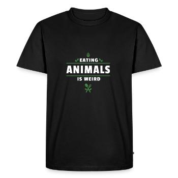 Vegan vegan gift sayings saying - Men's Premium Organic T-Shirt - black - Front - Nico (187cm)