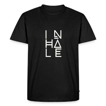 Respiration, inhalation - T-shirt Premium bio Homme - noir - Devant - Nico (187cm)