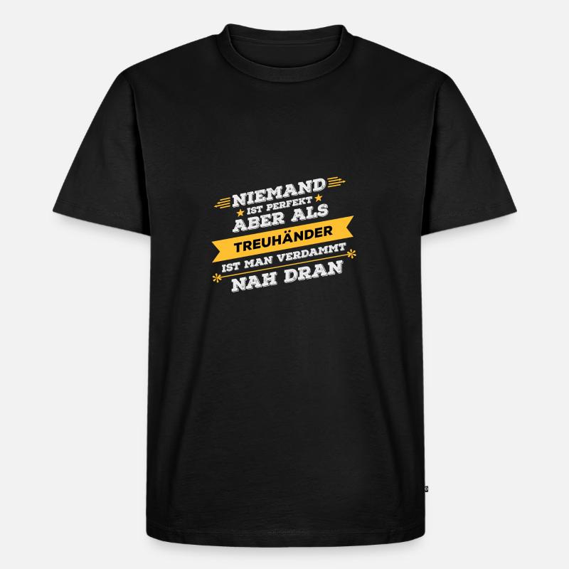 Treuhänder Beruf Geschenk - Männer Premium Bio T-Shirt - Schwarz