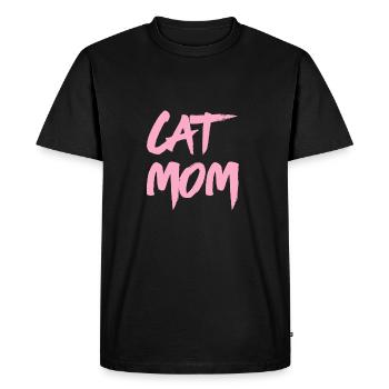 Chats T-shirt - Cat Mom - T-shirt Premium bio Homme - noir - Devant - Nico (187cm)