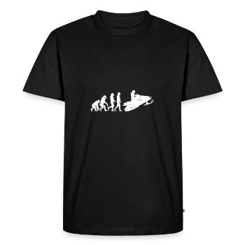 Snowmobile evolution gift snow sledge - Men's Premium Organic T-Shirt - black - Front - Nico (187cm)