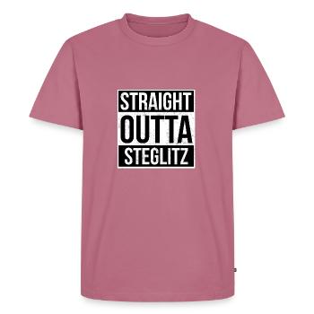 Straight Outta Steglitz - Men's Premium Organic T-Shirt - mauve - Front - Nico (187cm)