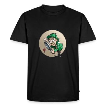detective private eye investigator1 - Men's Premium Organic T-Shirt - black - Front - Nico (187cm)