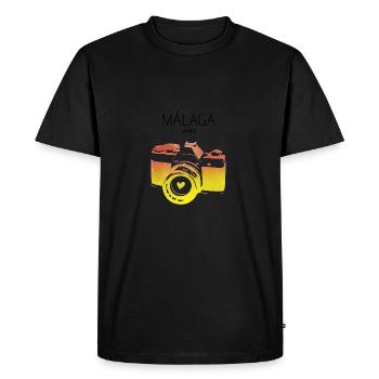 Caméra Málaga Espagne - T-shirt Premium bio Homme - noir - Devant - Nico (187cm)