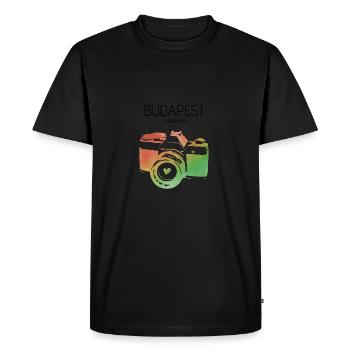 Camera Budapest - Men's Premium Organic T-Shirt - black - Front - Nico (187cm)