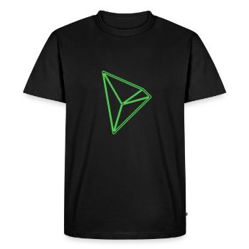 Tron TRX Tronix Coin Cryptocurrency Blockchhain - Men's Premium Organic T-Shirt - black - Front - Nico (187cm)