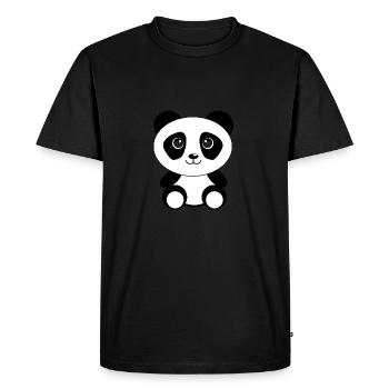 Panda - T-shirt Premium bio Homme - noir - Devant - Nico (187cm)